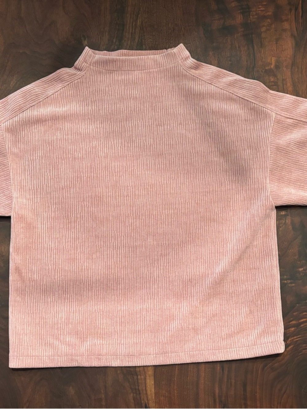 Madewell Dusty Pink Ribbed Knit Top